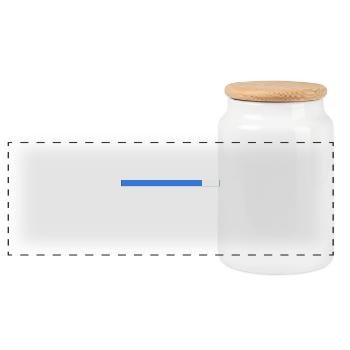 Loading Bullshit Filter Spruch Geschenk Idee Nerd - Panorama Keksdose mit Holzdeckel - Weiß - Vorne