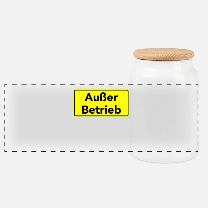 Hors service - Boîte à biscuits avec couvercle en bois - blanc
