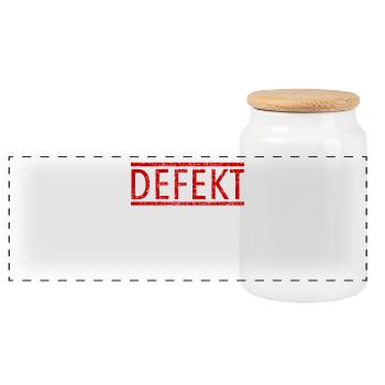 MALFUNCTION - Panoramic Cookie Jar with Wooden Lid - white - Front