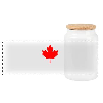Sur l'équipe Eh - Canada - Boîte à biscuits avec couvercle en bois - blanc - Devant