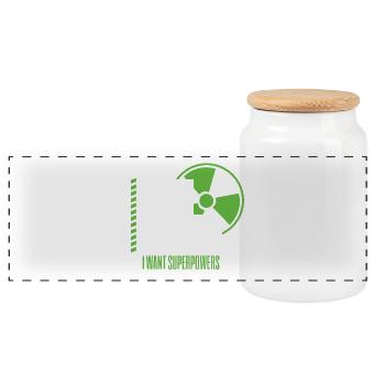 Nerds radioactifs science cadeau physique - Boîte à biscuits avec couvercle en bois - blanc - Devant