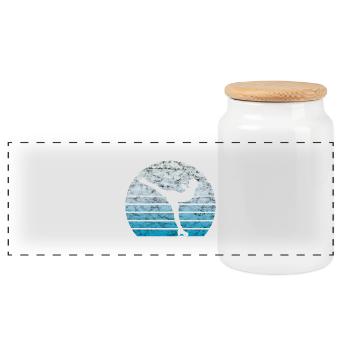 Eiskunstlauf Eiskunstläufer Retro Vintage Geschenk - Panorama Keksdose mit Holzdeckel - Weiß - Vorne