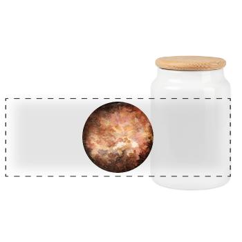 Venus - Panorama Keksdose mit Holzdeckel - Weiß - Vorne