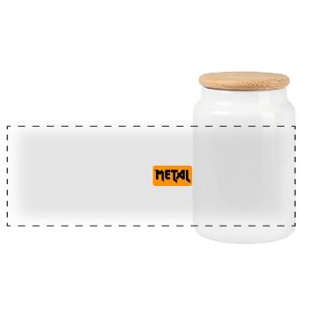 Metal Metal Porn - Boîte à biscuits avec couvercle en bois - blanc - Devant