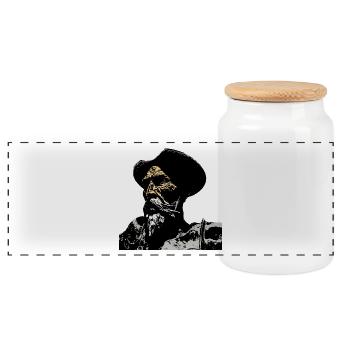 Don Quichotte - Boîte à biscuits avec couvercle en bois - blanc - Devant