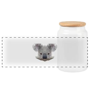 Mr Koala - Panorama Keksdose mit Holzdeckel - Weiß - Vorne