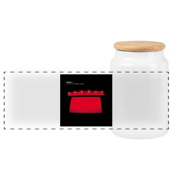 Interpol - Panoramic Cookie Jar with Wooden Lid - white - Front