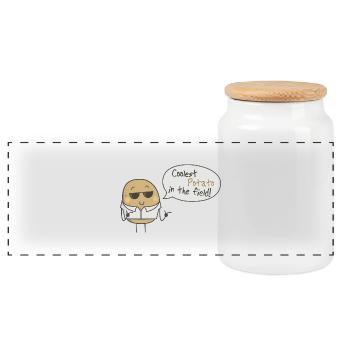 La meilleure pomme de terre dans le domaine - Boîte à biscuits avec couvercle en bois - blanc - Devant