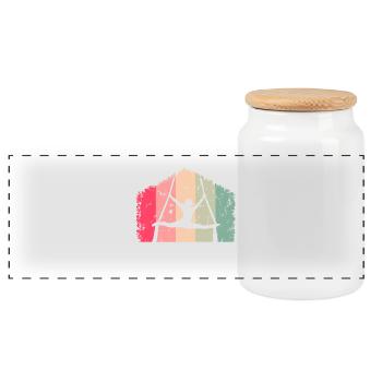 Artiste de cirque artiste artiste cadeau rétro - Boîte à biscuits avec couvercle en bois - blanc - Devant