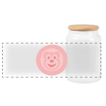 Bärchenwurst - Boîte à biscuits avec couvercle en bois - blanc - Devant