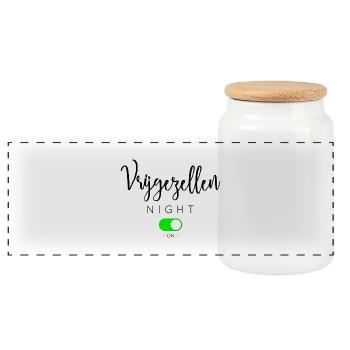 Vrijgezellen night - Boîte à biscuits avec couvercle en bois - blanc - Devant