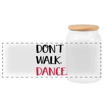 danse - Boîte à biscuits avec couvercle en bois - blanc - Devant