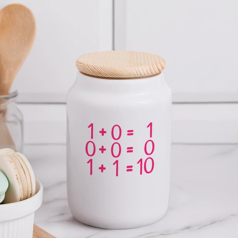 Computer science rules programmers Panoramic Cookie Jar with Wooden Lid