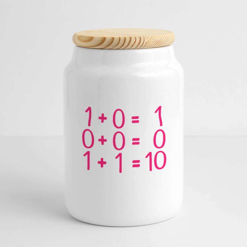 Computer science rules programmers Panoramic Cookie Jar with Wooden Lid