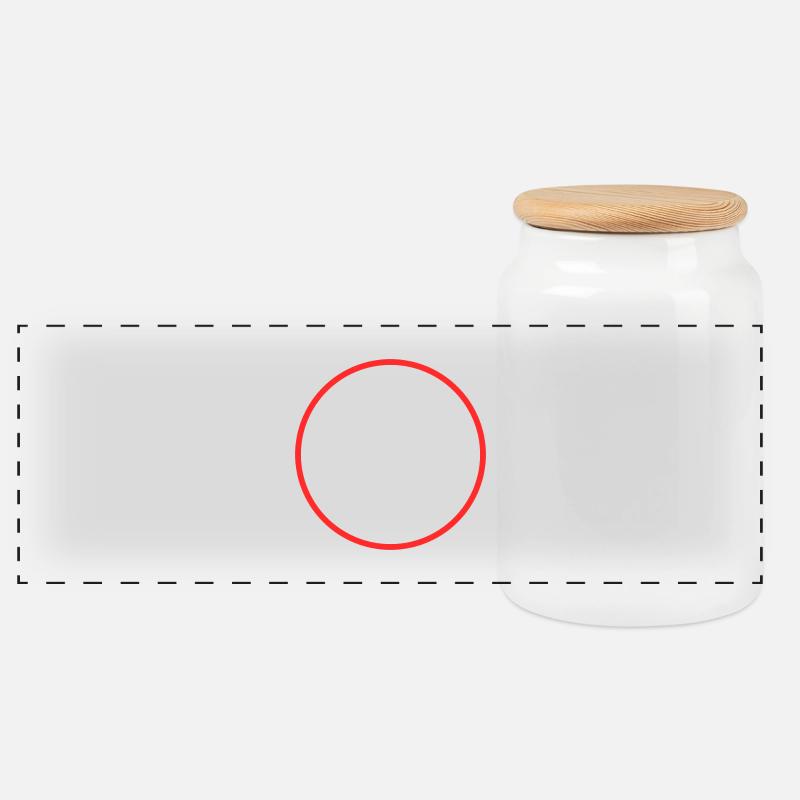 Kreis Ring Form Symbol Rot - Panorama Keksdose mit Holzdeckel - Weiß