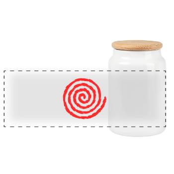 Spirale Symbol Wachstum und Erweiterung - Panorama Keksdose mit Holzdeckel - Weiß - Vorne