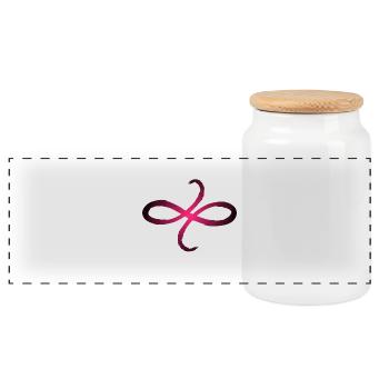 Keltische Symbole Freundschaft Symbol - Panorama Keksdose mit Holzdeckel - Weiß - Vorne