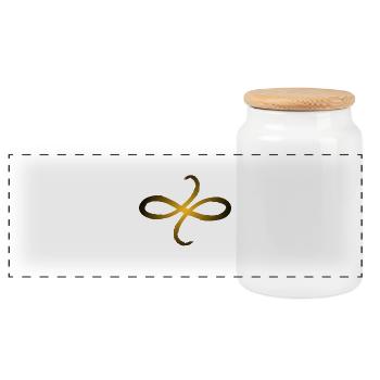 Keltische Symbole Freundschaft Geschenkidee - Panorama Keksdose mit Holzdeckel - Weiß - Vorne