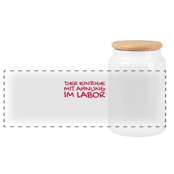 Labor Chemiker Chemielaborant Spruch - Panorama Keksdose mit Holzdeckel - Weiß - Vorne