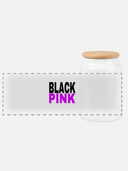 BLACKPINK - Panorama Keksdose mit Holzdeckel - Weiß