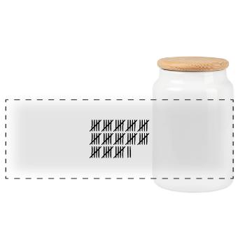 67 birthday tally sheet - 67 years old - Panoramic Cookie Jar with Wooden Lid - white - Front