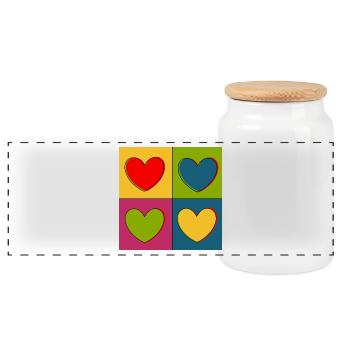 Cadeau pour la fête des mères : Idée de cadeau pour la fête des mères - Boîte à biscuits avec couvercle en bois - blanc - Devant