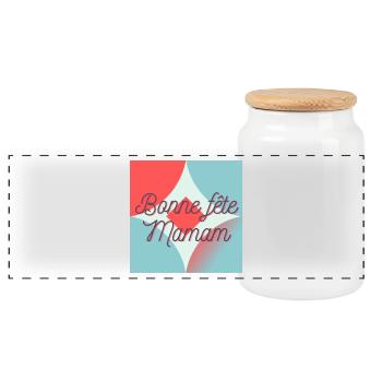 FÊTE DES MÈRES,BONNE FÊTE MAMAN,MAMAN,JE T'AIME - Boîte à biscuits avec couvercle en bois - blanc - Devant