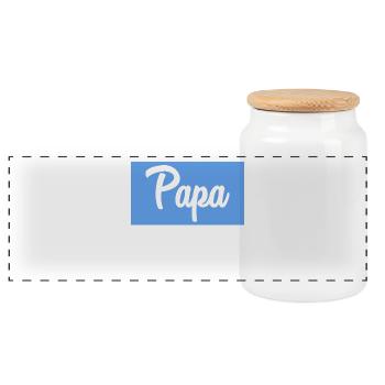 FÊTE DES PÈRES - Boîte à biscuits avec couvercle en bois - blanc - Devant