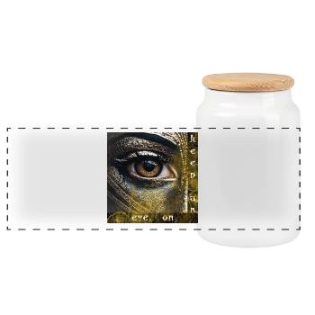 Gardez un œil sur - Mode observation - Boîte à biscuits avec couvercle en bois - blanc - Devant