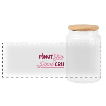 PINOT GRIS, PINOT CRU ! (vin) - Boîte à biscuits avec couvercle en bois - blanc - Devant