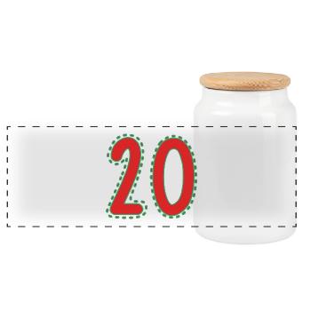 HAPPY BIRTHDAY. JOYEUX ANNIVERSAIRE. ANNIVERSAIRE. - Boîte à biscuits avec couvercle en bois - blanc - Devant