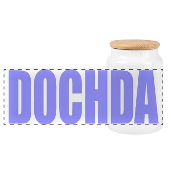 DOCHDA DOH DA Fille Saxon - Boîte à biscuits avec couvercle en bois - blanc - Devant