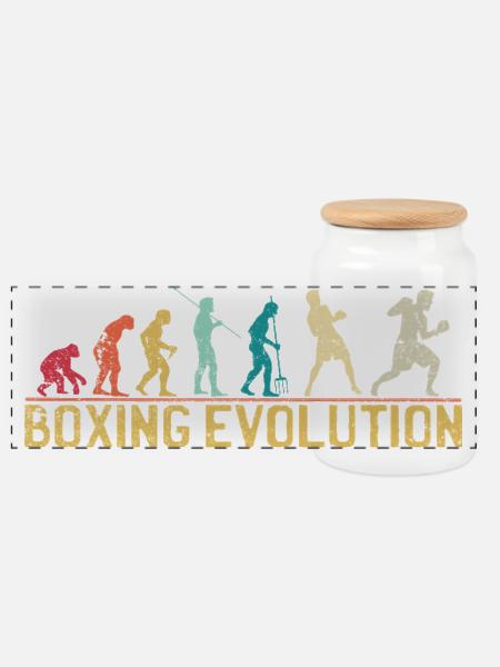 Boxen Evolution Progression Design - Panorama Keksdose mit Holzdeckel - Weiß