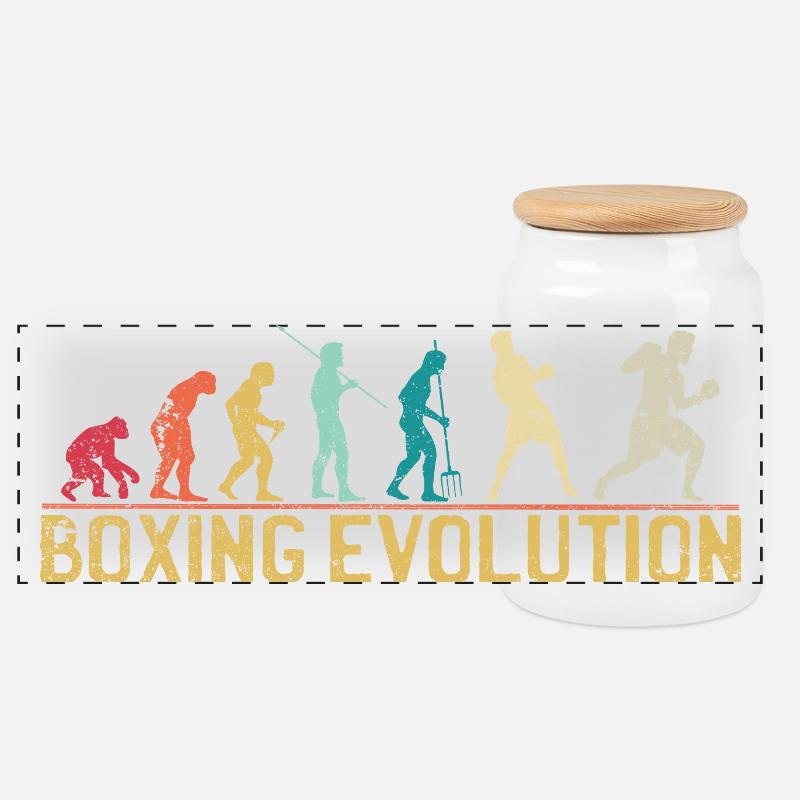 Boxen Evolution Progression Design - Panorama Keksdose mit Holzdeckel - Weiß