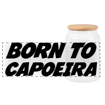 Né pour la capoeira  - Boîte à biscuits avec couvercle en bois - blanc - Devant
