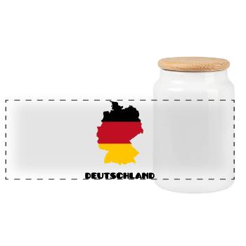 Deutschland - Panorama Keksdose mit Holzdeckel - Weiß - Vorne