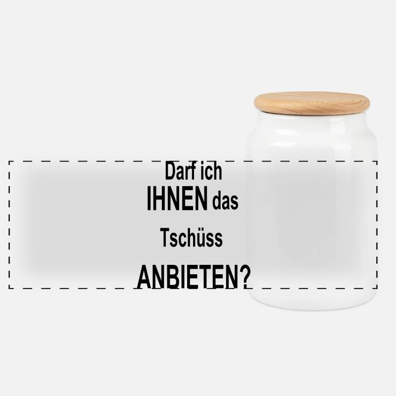 lustiger cooler Spruch lustige coole Sprüche Humor - Panorama Keksdose mit Holzdeckel - Weiß