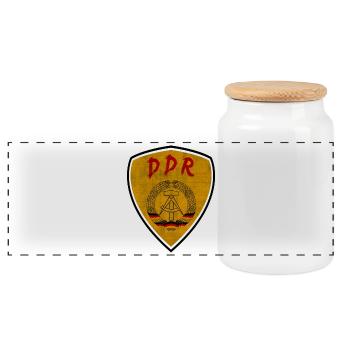 DDR Armoirs Design Vintage / Cadeau Ostalgie - Boîte à biscuits avec couvercle en bois - blanc - Devant