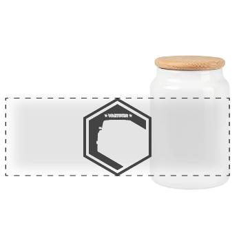 Wartburg 353 DDR Oldtimer Symbol East Icône Est - Boîte à biscuits avec couvercle en bois - blanc - Devant