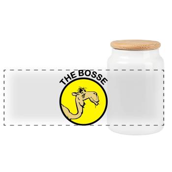 The Bosse I - Boîte à biscuits avec couvercle en bois - blanc - Devant