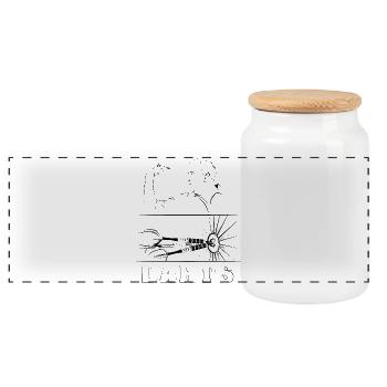 Darts Taylor Symbol Arrows Dart Tournament 180 icon - Panoramic Cookie Jar with Wooden Lid - white - Front