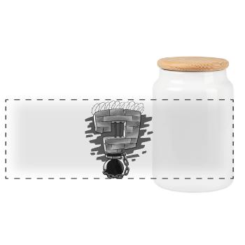 Why prisons don't benefit anyone - Panoramic Cookie Jar with Wooden Lid - white - Front