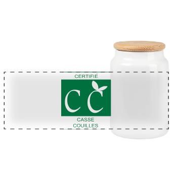 certifié casse couilles - Boîte à biscuits avec couvercle en bois - blanc - Devant