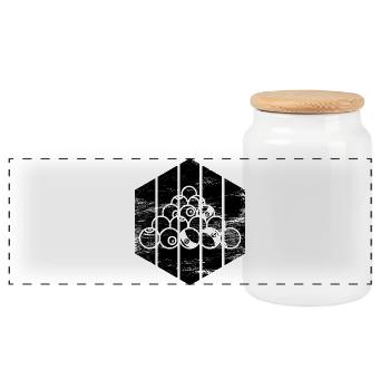 Billard cool - Boîte à biscuits avec couvercle en bois - blanc - Devant