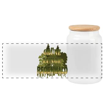 Forêt tropicale verte des poumons - Boîte à biscuits avec couvercle en bois - blanc - Devant