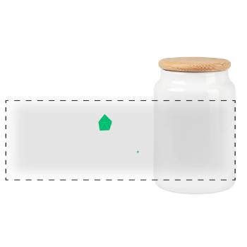 Le niveau d'un chef - Panoramic Cookie Jar with Wooden Lid - white - Front