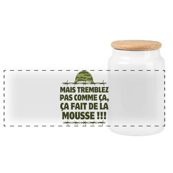 film culte, septième compagnie,7ème compagnie - Boîte à biscuits avec couvercle en bois - blanc - Devant