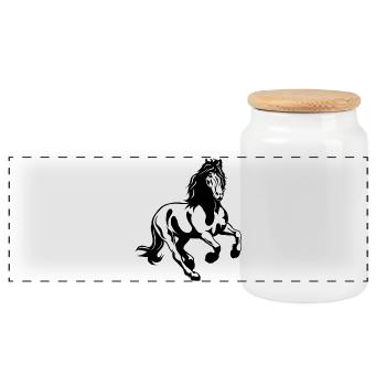 Etalon frison 01 s - Boîte à biscuits avec couvercle en bois - blanc - Devant