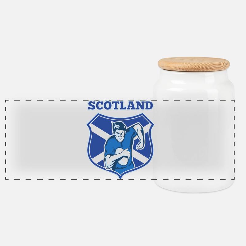 Schottland, Schottland, Schottland - Panorama Keksdose mit Holzdeckel - Weiß