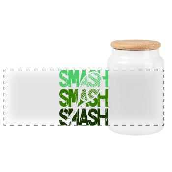 Sweat à capuche Tennis Smash Smash Ball Racket Design - Boîte à biscuits avec couvercle en bois - blanc - Devant